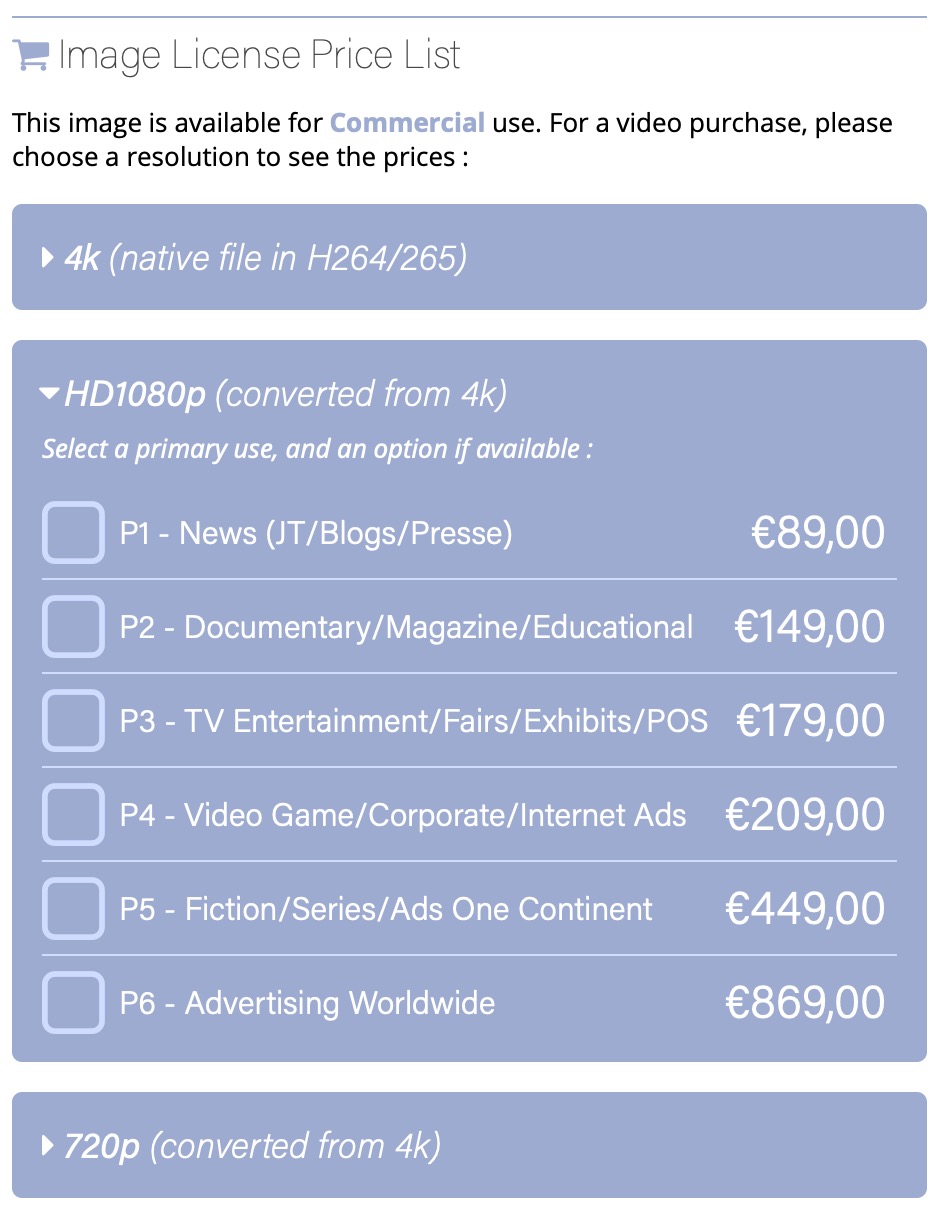 HD1080p Price List - UK